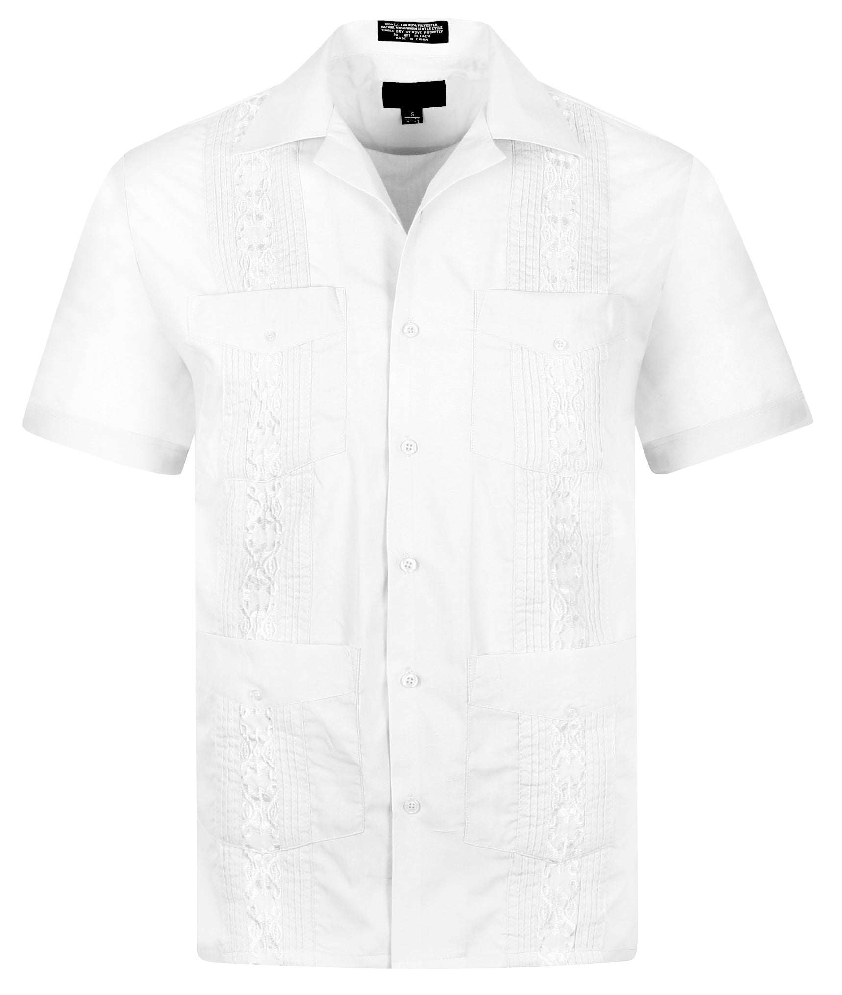 Gimaguas White Flavio Linen Shirt Chico Large Cuban sold Style button up