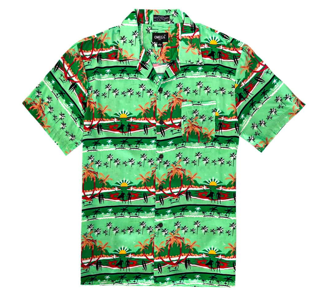 Omega Hawaiian 100% Rayon Super Soft Shirts #08