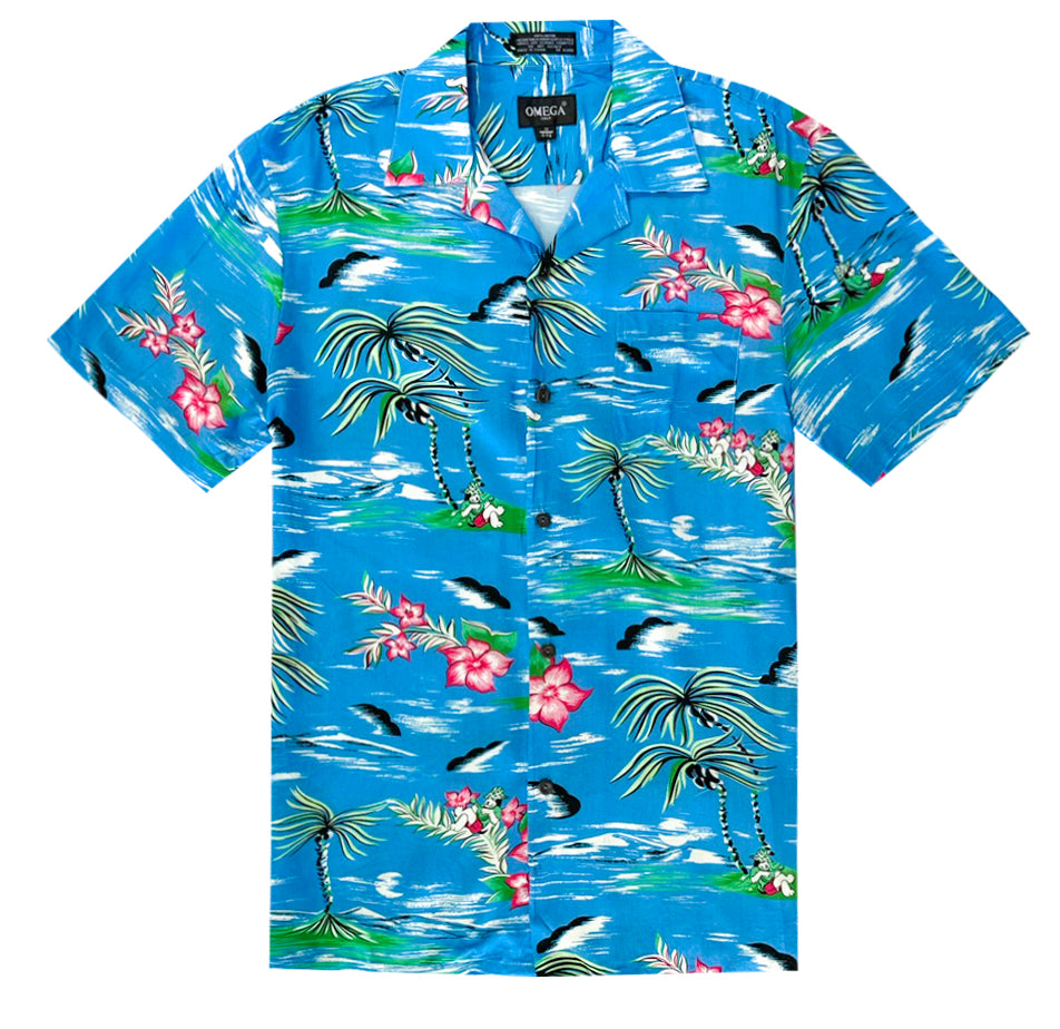 Omega Hawaiian 100% Rayon Super Soft Shirts #09