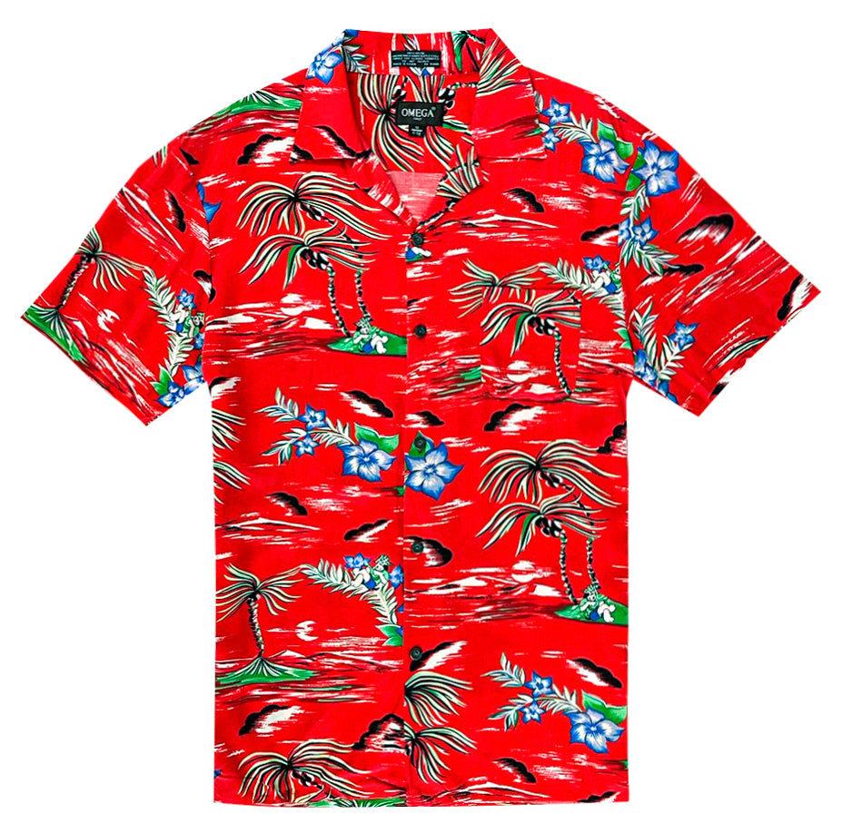 Omega Hawaiian 100% Rayon Super Soft Shirts #09