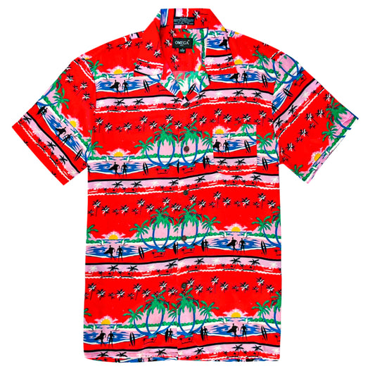 Omega Hawaiian 100% Rayon Super Soft Shirts #08