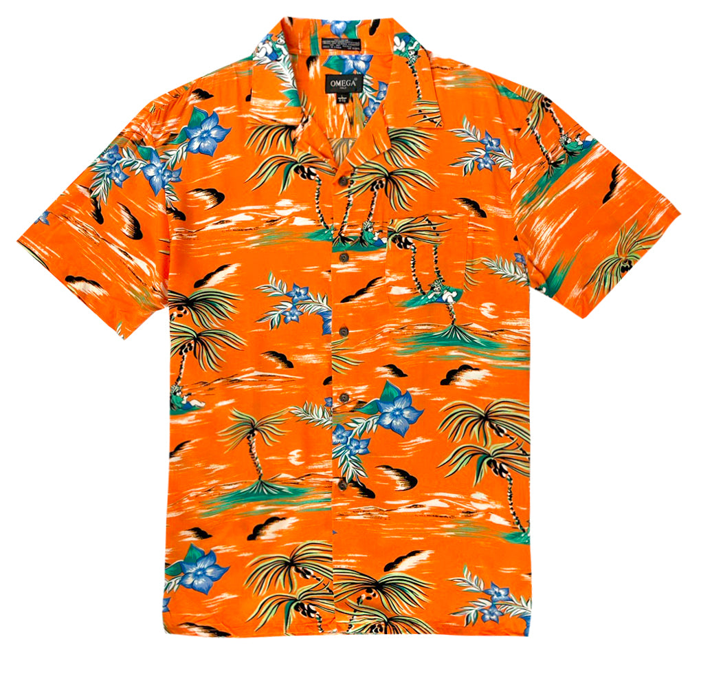 Omega Hawaiian 100% Rayon Super Soft Shirts #09