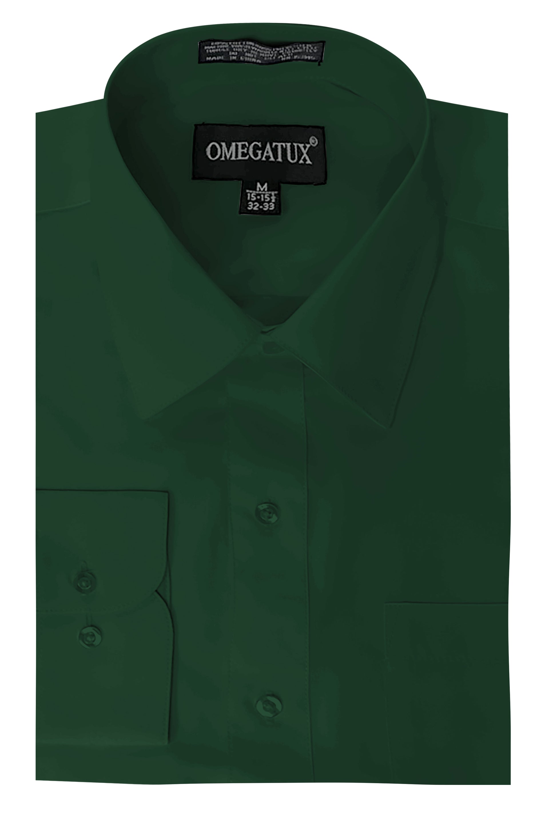 Emerald Green Long Sleeve Cotton Blend Dress Shirts with Convertible C OmegaTux Emerald Green Long Sleeve Cotton Blend Dress Shirts with Convertible C OmegaTux