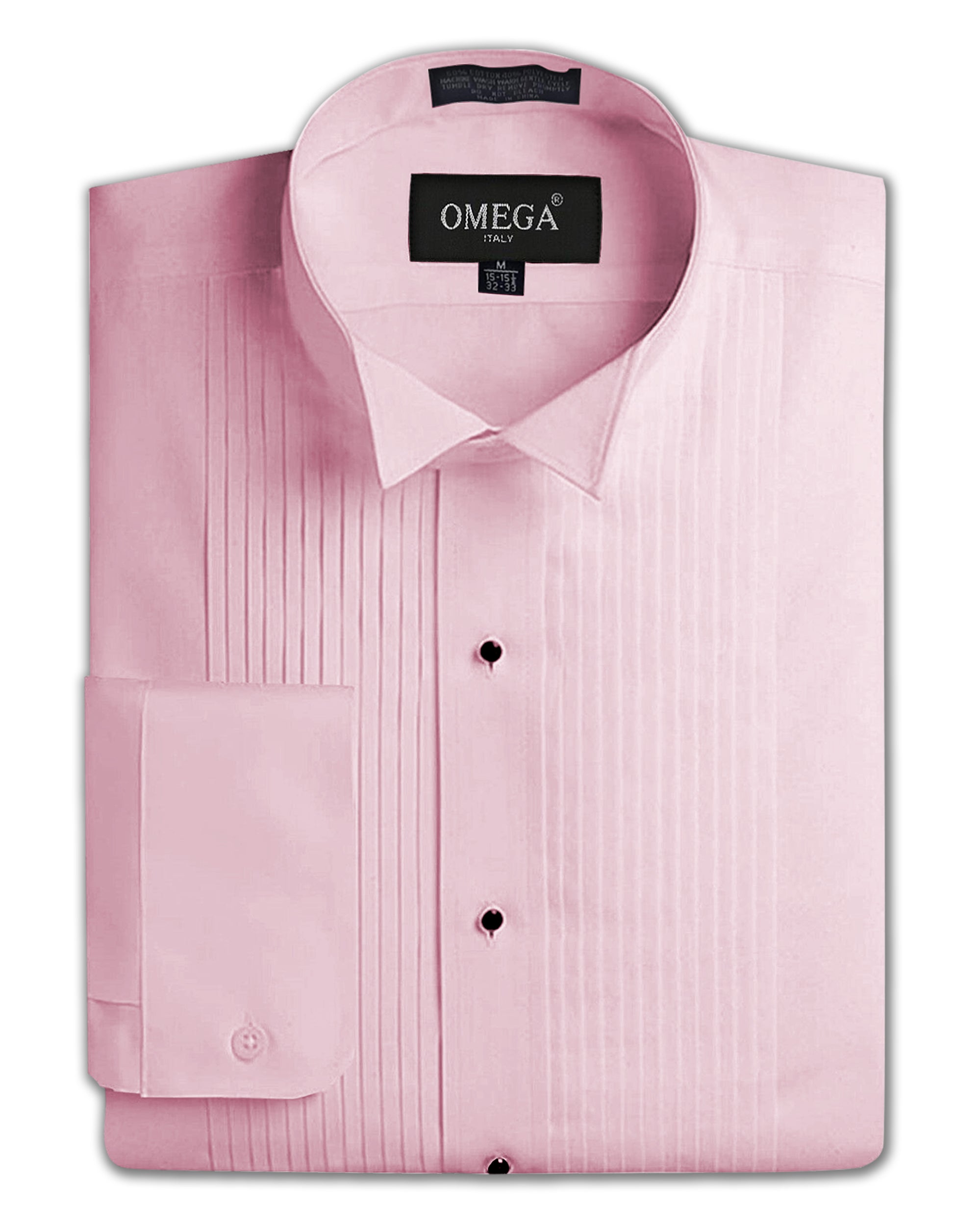 pink dress shirt white collar Men's Pink POW Check Winchester Classic Fit Formal Shirt With Double Cuffs